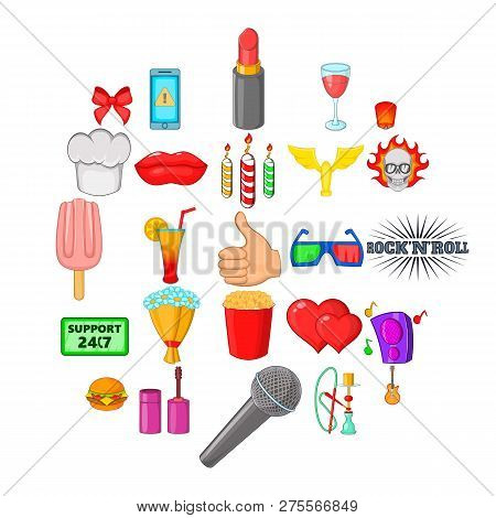 Fare Icons Set. Cartoon Set Of 25 Fare Icons For Web Isolated On White Background