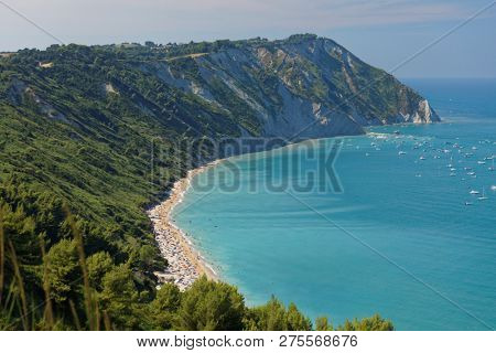 Mezzavalle Beach on Italian Adriatic coast in province of Ancona