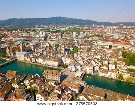 View of the Zurich donwtown (Switzerland, 2018)