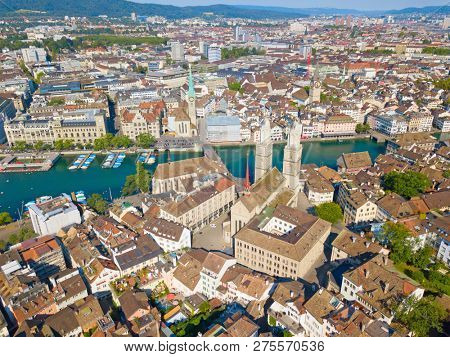 View of the Zurich donwtown (Switzerland, 2018)