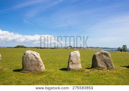 Ales Stenar - A Megalithic Monument In Scania In Southern Sweden.