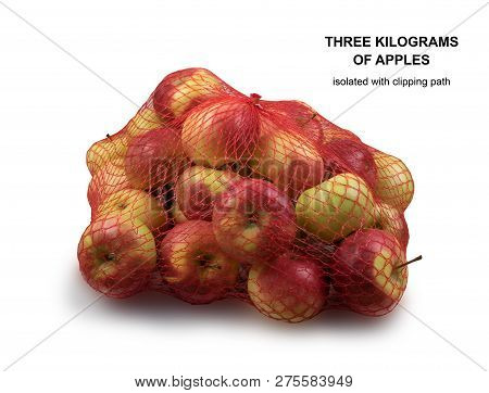 Red And Green Soft Apples Ready For Juice Produce