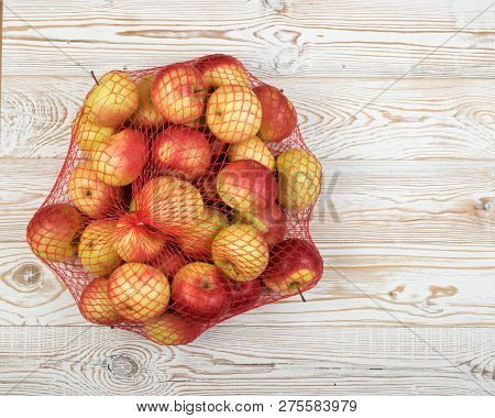 Red And Green Soft Apples Ready For Juice Produce