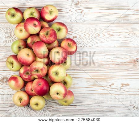 Red And Green Soft Apples Ready For Juice Produce