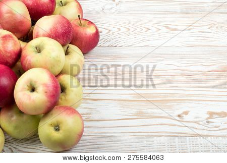 Red And Green Soft Apples Ready For Juice Produce