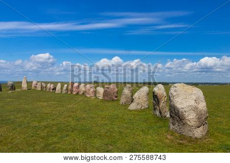 Ales Stenar - A Megalithic Monument In Scania In Southern Sweden.