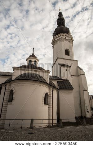 Old Gothic Kostel Sv. Vaclava Church Built In 13th Century In Ostrava City Centre In Czech Republic