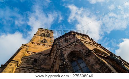 Facade Church St. Sebald Nuremberg Bavaria Germany