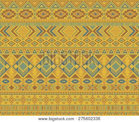 Navajo American Indian Pattern Tribal Ethnic Motifs Geometric Vector Background. Eclectic Native Ame