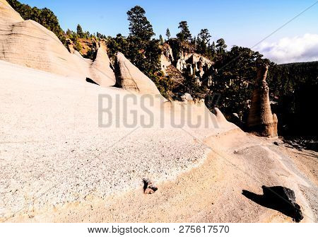 Rock Formations Paisaje Lunar On Canary Island Tenerife, Spain
