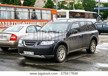 Ufa, Russia - May 27, 2010: Motor Car Saab 9-7x In The City Street.