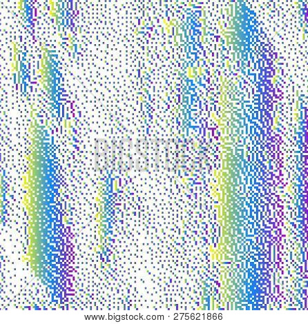 Holi. Hindu Spring Festival. Rainbow Gradient Background. Pixel Grunge Texture. White Background