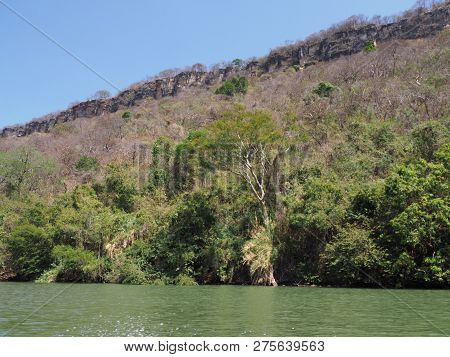 Marvelous Slope Of Sumidero Canyon At Grijalva River Landscapes In Chiapas State In Mexico With Clea