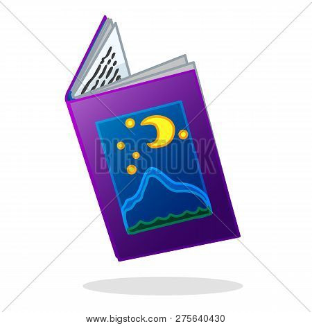 Vector Cartoon Open Book Fairy Tale Story