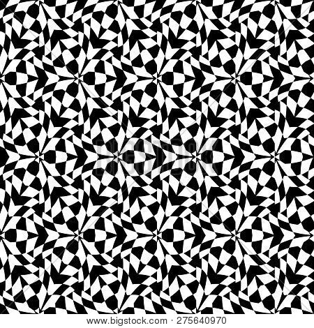 Decorative Abstract Black And White Seamless Pattern