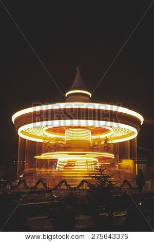 Carousel At The Amusement Park Liseberg In Gothenburg.