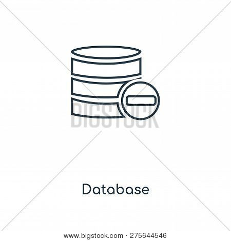 Database Icon In Trendy Design Style. Database Icon Isolated On White Background. Database Vector Ic