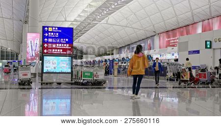 Chek lap kok, Hong Kong- 24 November 2018: Hong Kong international airport 