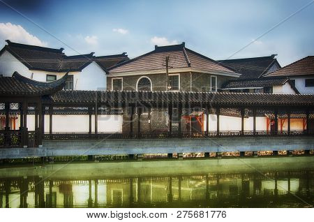 The White Buildings Of The Luzhi Water Town Scenic Area In Wuzhong Area Of Suzhou China In Jiangsu P