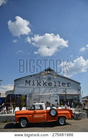 Copenhagen, Denmark - 13 July, 2018: Very Popular Brewery Mikkeller With A Restaurant Inside