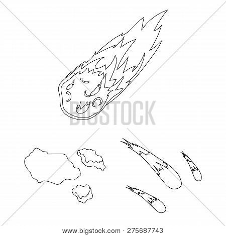 Vector Illustration Of Shooting And Fire Icon. Set Of Shooting And Asteroid Vector Icon For Stock.