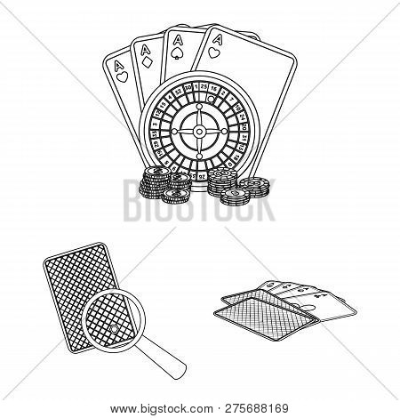 Isolated Object Of Game And Magic Symbol. Set Of Game And Poker Vector Icon For Stock.
