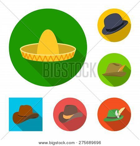 Vector Illustration Of Hat And Cap Logo. Set Of Hat And Model Stock Vector Illustration.