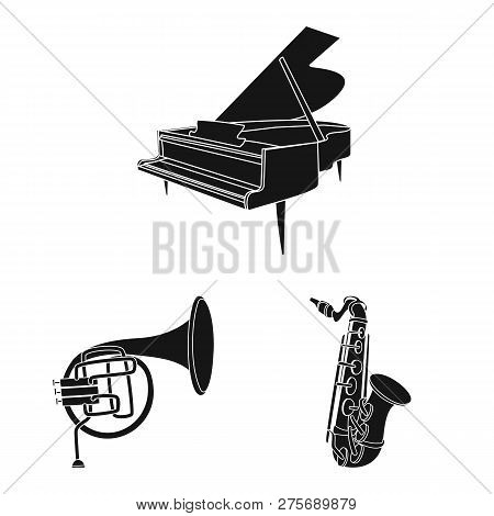 Vector Design Of Music And Tune Icon. Set Of Music And Tool Stock Vector Illustration.