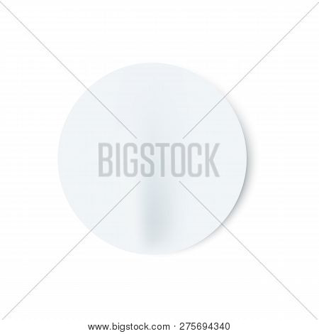Vector Illustration Of Badly Glued White Blank Round Stick In Realistic Style.