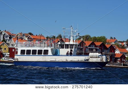 Marina of the Norwegian fishing town Hvaler . June 19,2018. Hvaler,Norway