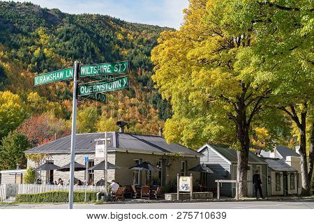 Arrowtown, New Zealand - April 2018: Tourists Flock To Arrowtown For The Akura Arrowtown Autumn Fest
