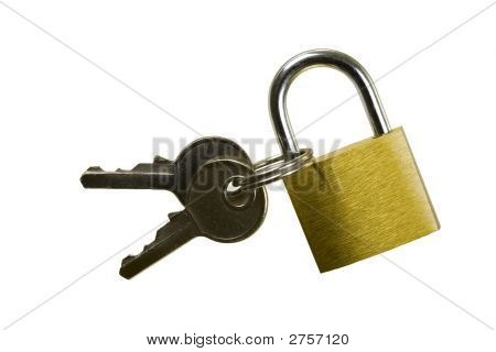 Messing hangslot Gelijksluitend