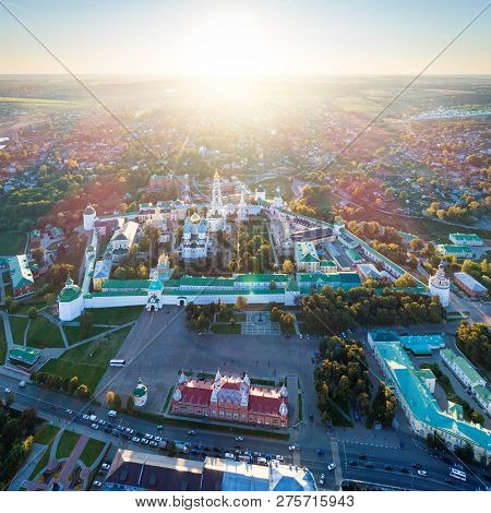 Aerial View On Russian Orthodox Monastery