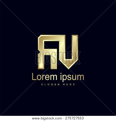 Initial Letter Rv Logo Template Vector Design