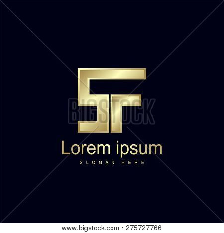 Initial Letter Sf Logo Template Vector Design