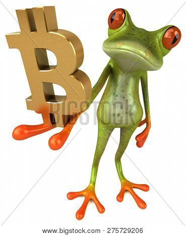 Fun frog - 3D Illustration