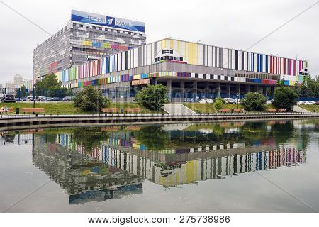 Moscow, Russia - June 20: Ostankino Technical Center - A Television Studio And Technology Center In 