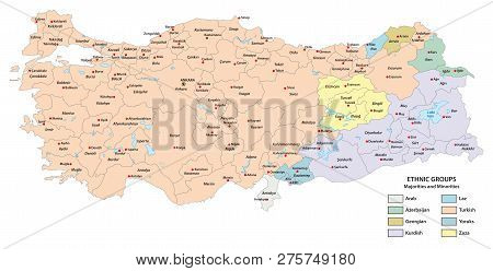 Map Of Ethnic Groups In The Republic Of Turkey