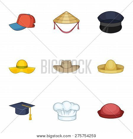 Coif Icons Set. Cartoon Set Of 9 Coif Icons For Web Isolated On White Background