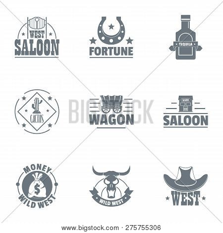 Money West Logo Set. Simple Set Of 9 Money West Logo For Web Isolated On White Background