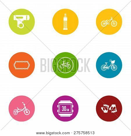Circumferential Icons Set. Flat Set Of 9 Circumferential Icons For Web Isolated On White Background