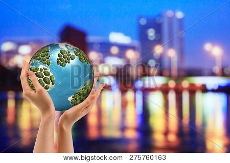 Concept To The Problem Of The Environment - Burning Of Garbage. Incineration Plants Are Harmful To T