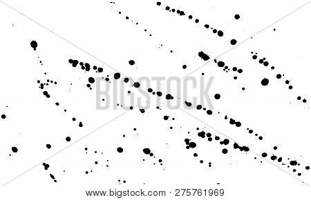 Splated Texture. Black Ink Splashes Isolated On White Background, Blob Background, Mud Spots Desing 