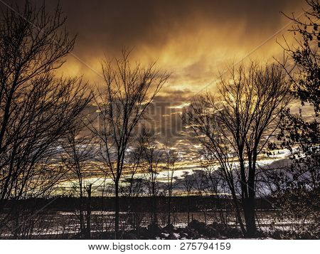 Photo Taken Last Night The Day Was Cloudy But We Were Treated To The Sunset. St. Theodore Of Acton, 