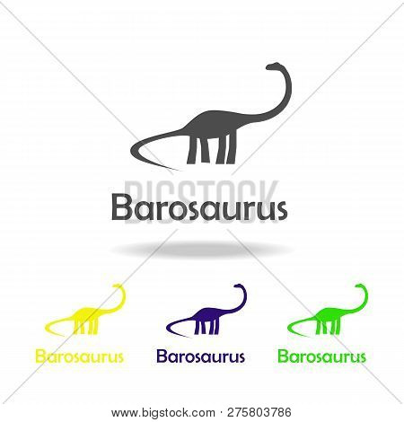 Barosaurus, Dinosaur Colored Icon. Can Be Used For Web, Logo, Mobile App, Ui, Ux
