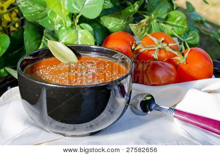 Zuppa di pomodoro di fuori