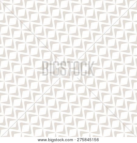 Vector Diagonal Geometric Seamless Pattern With Diamond Shapes, Mesh, Grid, Lattice, Wavy Lines. Sub