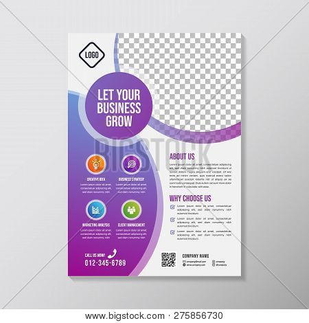 Creative Business Brochure Design Template. Colorful Corporate Flyer Design
