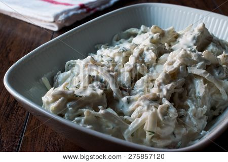 Turkish Celery Salad With Yogurt And Mayonnaise / Kereviz Salatasi