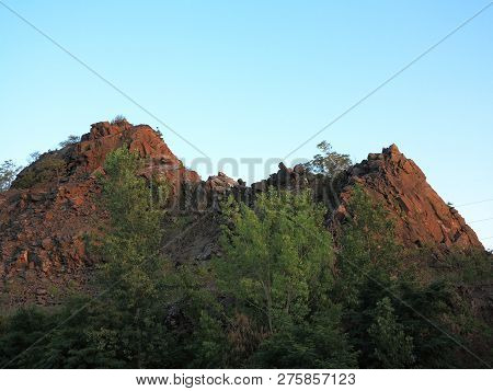 Mountain Rock Formation - Famous Snake Hill Mountain Top Rock Formation At Laurel Park In Secaucus, 
